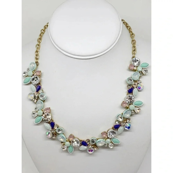 J. Crew Jewelry - J. Crew Brulee Pastel Crystal Necklace